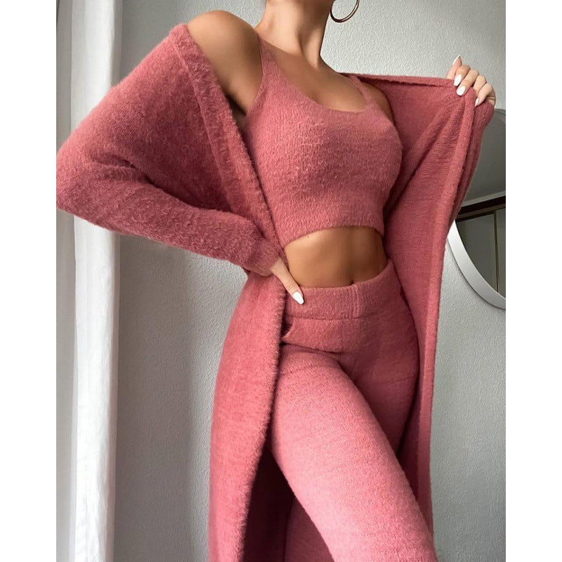 Cozy 3 Piece Pant Sets, Women Winter Dress